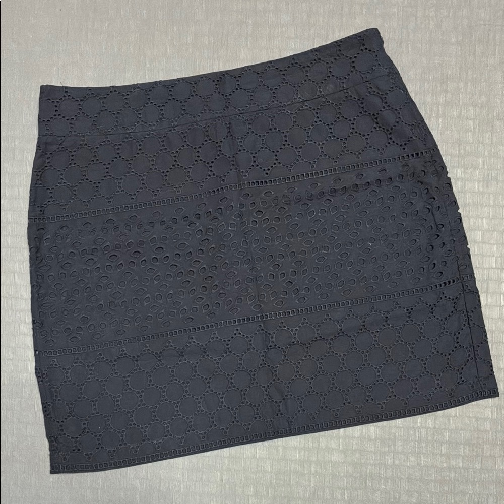Banana Republic Black Eyelet Mini Skirt